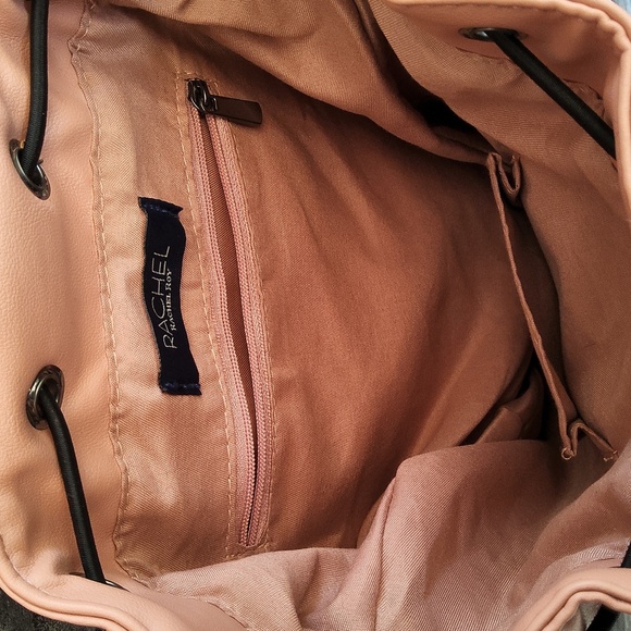 RACHEL Rachel Roy Peach Backpack with Buckke & Chain And Pockets Galore! - Picture 6 of 16